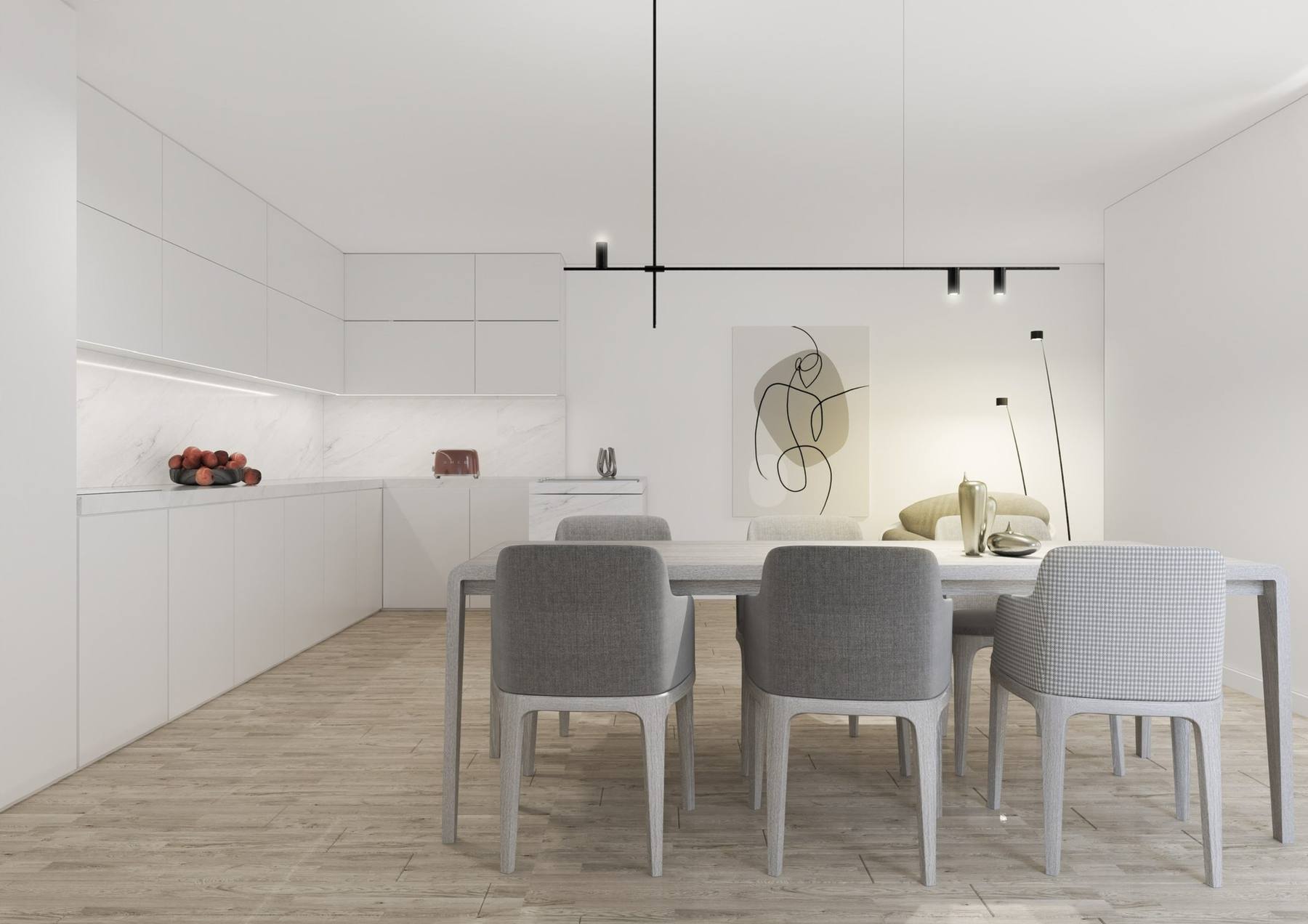 Kitchen & dining render